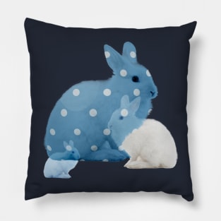 Blue Bunny Pillow