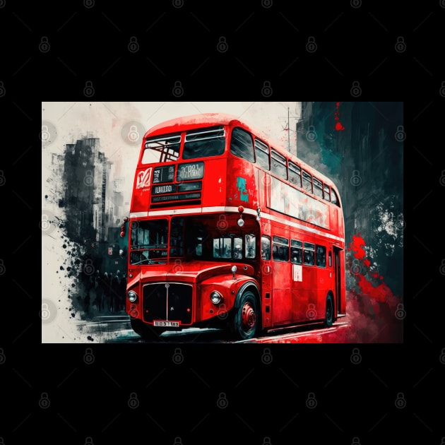 London Bus by Buff Geeks Art