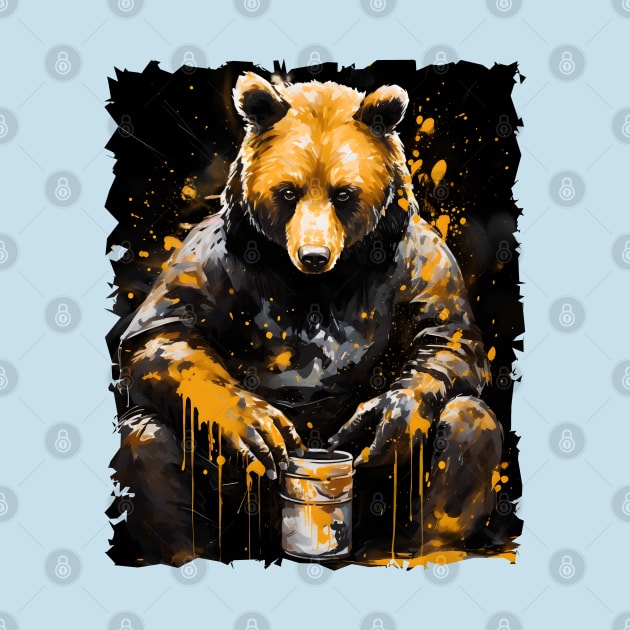 Brown Bear Eating Honey by ArtisticCorner