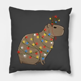 Christmas Capybara Pillow