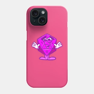 Twenty Sided Die Guy Phone Case