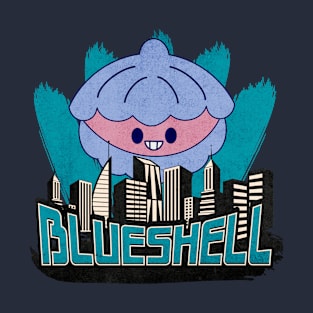 Blueshell, Kawaii Cute Clam, Epic Funny Apocalyptic Monster Attack T-Shirt