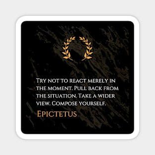 The Art of Stoic Composure: Epictetus' Guiding Light Magnet