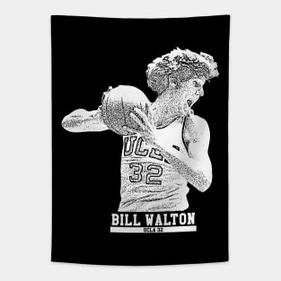 Bill Walton || White retro Tapestry