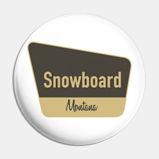 Snowboard Montana Pin