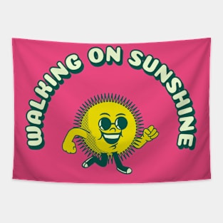 Walking on Sunshine (cartoon sun) Tapestry