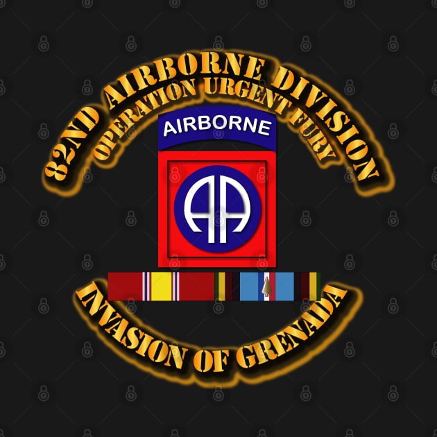 Invasion of Grenada - 82nd Abn Div Operation Urgent Fury w Svc Ribbons by twix123844