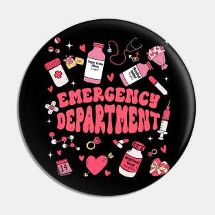 Emergency Department Room ER Ed Nurse Valentine_s Day Pin