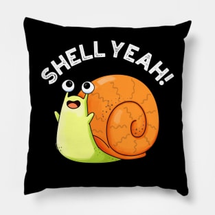 Shell Yeah Cute Snail Pun Pillow