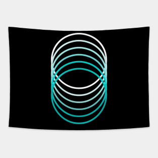 Green Circles Design Tapestry