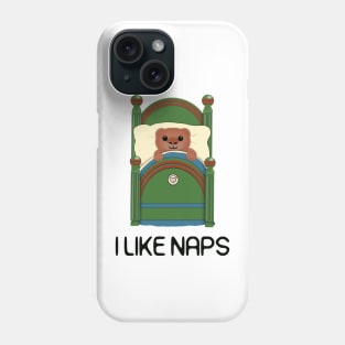 I'd rather be napping.  A cute Teddy Bear in Bed Phone Case