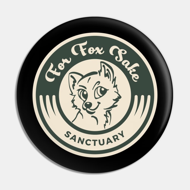 green front T Pin by For Fox Sake Sanctuary