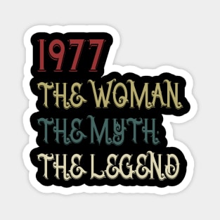 Vintage Retro 1977 Legend Gift 43rd Birthday Womens Magnet