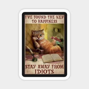 Cat Read Book With Sausage Cat Lovers Magnet