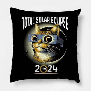 Solar Eclipse 2024 Shirt Total Eclipse April 8th 2024 Cat Pillow