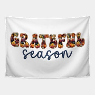 Grateful Season Autumn Fall Embroidered and Wool Style 2 Tapestry