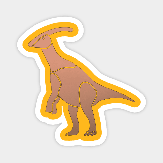 Parasaurolophus Magnet by JunkArtPal