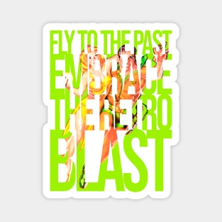 Fly To The Past, Embrace The Retro Blast Sci Fi Fantasy Vintage Magnet