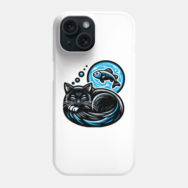 Cat Dreams Phone Case by JSnipe