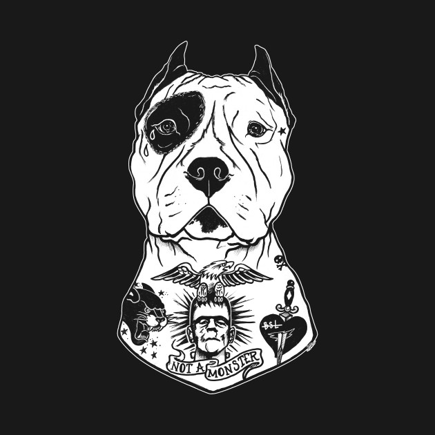 Disover AMERICAN PITBULL TATTOOED - Dog - T-Shirt