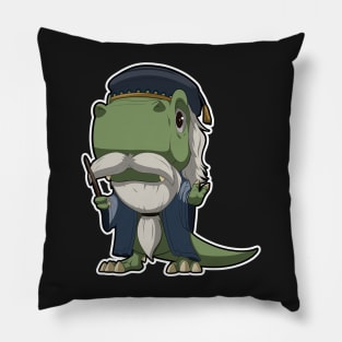 Old Dino wizard Pillow