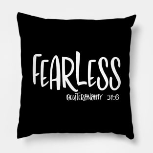 Fearless - Inspirational Christian Quote Pillow