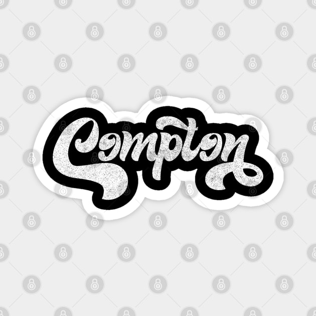 Compton / Retro Faded Style Design Magnet by DankFutura