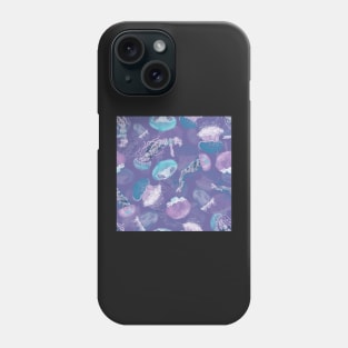 Floating Jellies Electric Purple Phone Case