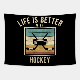 Hockey Sayings -  Retro Funny Hockey Lovers Gift Tapestry