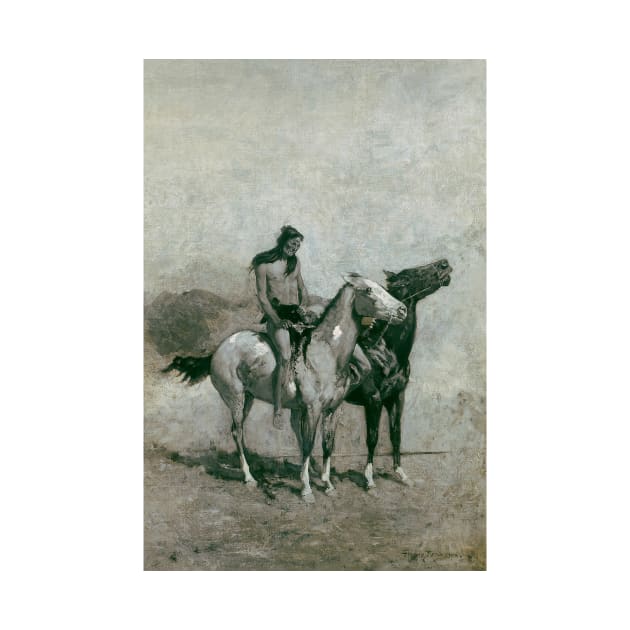 The Fire-Eater Slung His Victim Across His Pony by Frederic Remington by Classic Art Stall