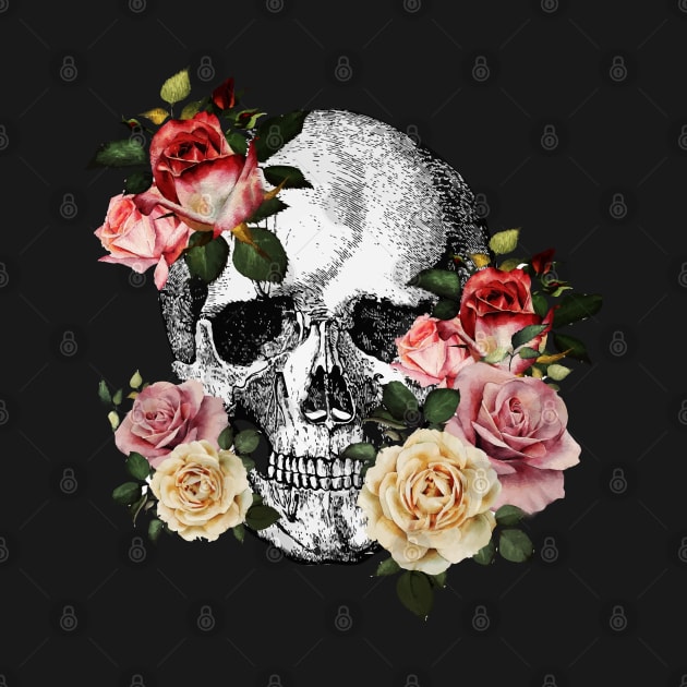 Sage Tribe Skull With roses by Collagedream