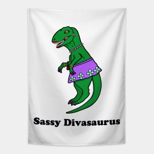 Sassy Divasaurus Tapestry