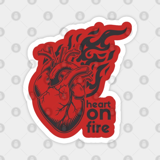 heart on fire Magnet by baha2010