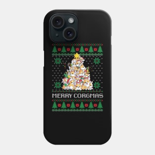 Merry Corgmas Corgi Tree Design Phone Case