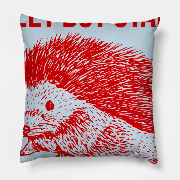 Hedgehog Sweet but Stabby Pillow by vintageinspired