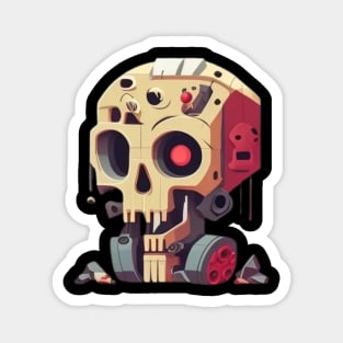 Robot skull Magnet