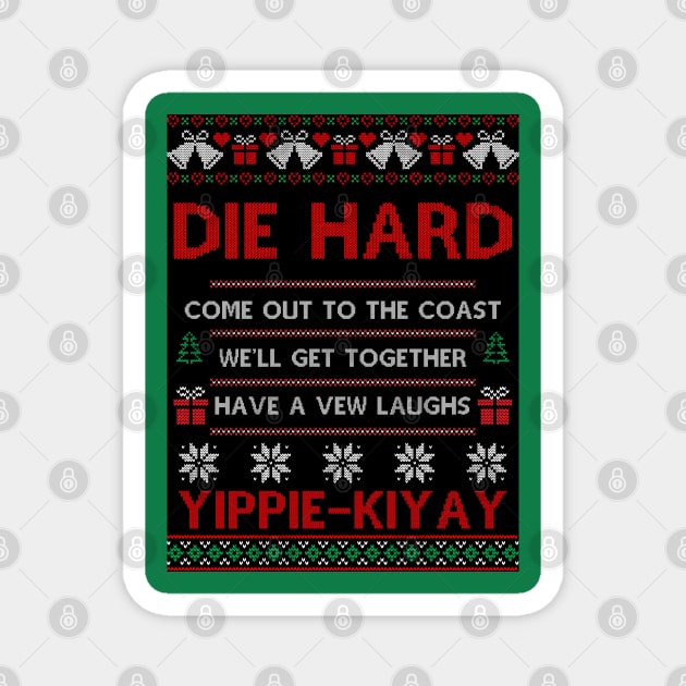 Die Hard Ugly Christmas Sweater Magnet by Pop Laris Manis