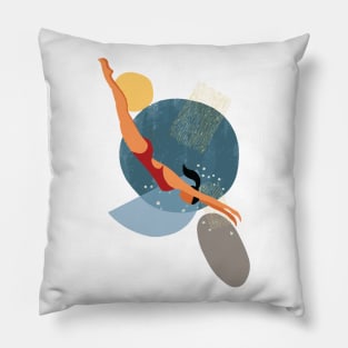 Swimmer Diving Silhouette Pool Water Sport | Passion Pillow