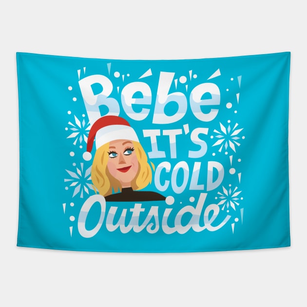 Bebe It's Cold Outside Tapestry by risarodil