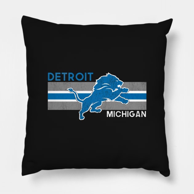 Lions of Michigan Pillow by WE BOUGHT ZOO