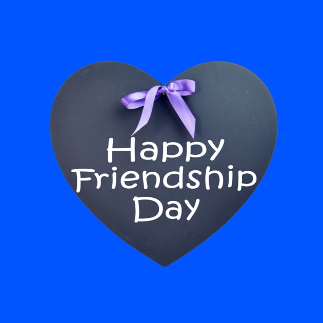 Celebrate International Friendship Day on August 4, with a Happy greeting on a heart shape blackboard by amramna