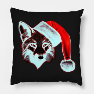 Glowing Christmas Fox Pillow