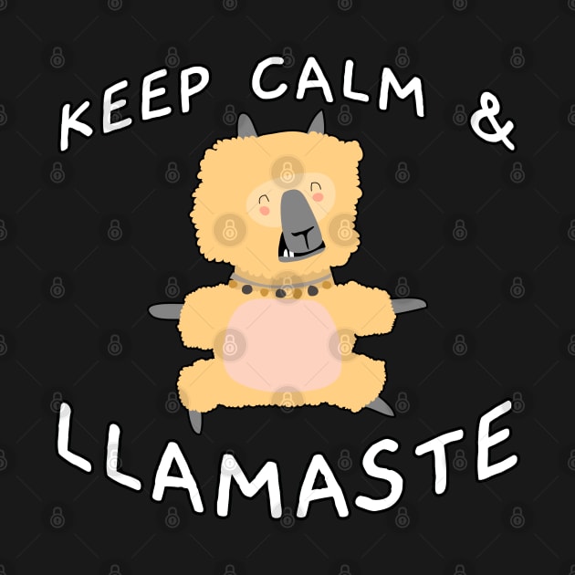 Keep Calm And Llamaste Pose 5 by Shawnsonart