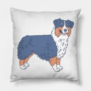 Black Tri Australian Shepherd Pillow