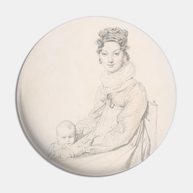 Madame Alexandre Lethiere and Her Daughter Letizia by Jean-Auguste-Dominique Ingres Pin by Classic Art Stall