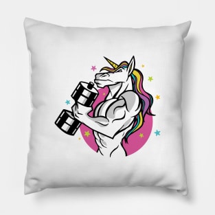 Muscular Unicorn - Funny design Pillow