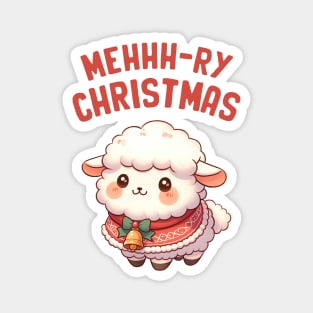 Mehhh Ry Christmas Cute Sheep Magnet