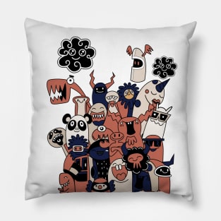 funny cool monsters Pillow