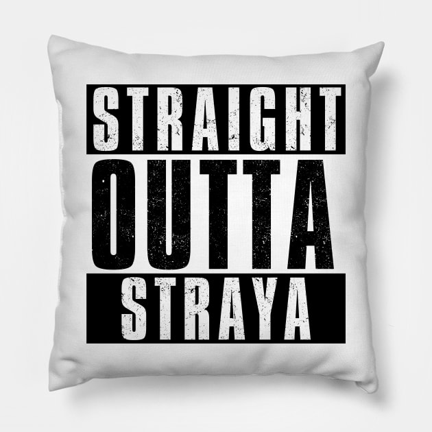 STRAIGHT OUTTA STRAYA (AUSTRALIA) Pillow by Simontology