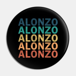 Alonzo Name T Shirt - Alonzo Vintage Retro Name Gift Item Tee Pin